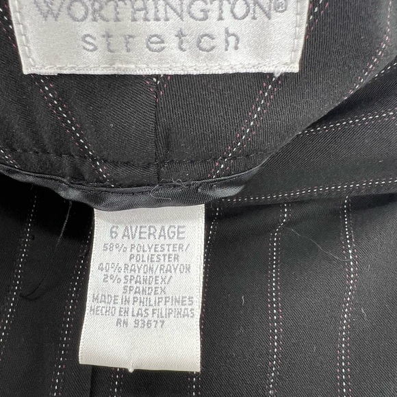 Worhtington stretch 3pc penstripe skirt blazer and trousers 6 office work - Picture 15 of 16